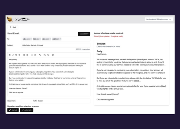 Email Signature App project screenshot